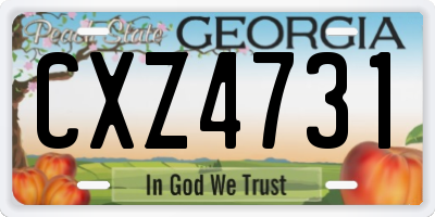 GA license plate CXZ4731