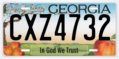 GA license plate CXZ4732