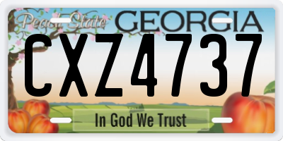 GA license plate CXZ4737