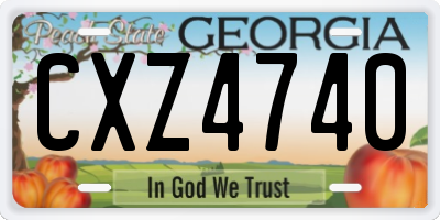 GA license plate CXZ4740