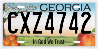 GA license plate CXZ4742