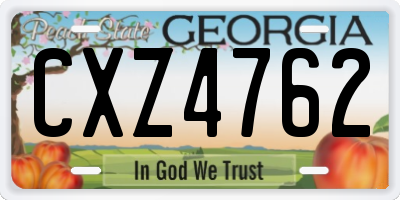GA license plate CXZ4762