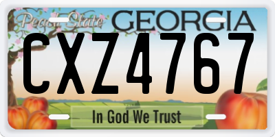 GA license plate CXZ4767