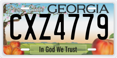 GA license plate CXZ4779
