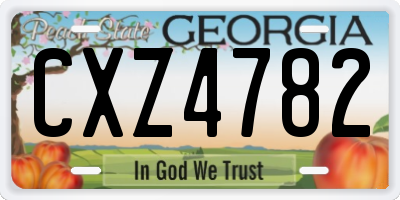 GA license plate CXZ4782