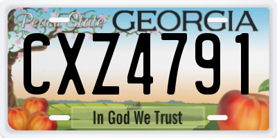 GA license plate CXZ4791