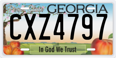 GA license plate CXZ4797