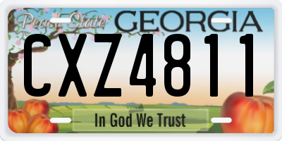 GA license plate CXZ4811