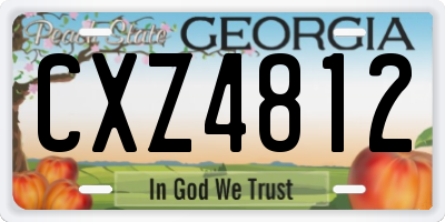 GA license plate CXZ4812