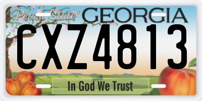 GA license plate CXZ4813