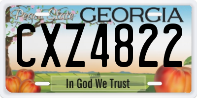 GA license plate CXZ4822
