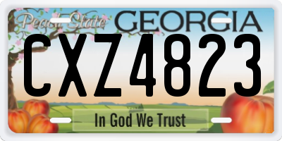 GA license plate CXZ4823