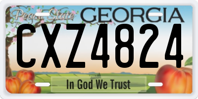 GA license plate CXZ4824