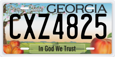 GA license plate CXZ4825