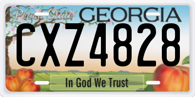 GA license plate CXZ4828