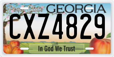 GA license plate CXZ4829