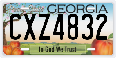GA license plate CXZ4832