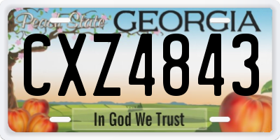 GA license plate CXZ4843