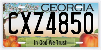GA license plate CXZ4850