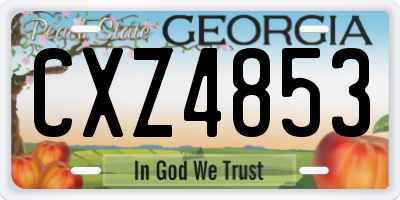 GA license plate CXZ4853