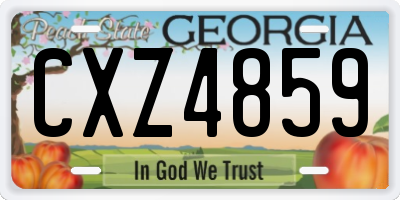 GA license plate CXZ4859