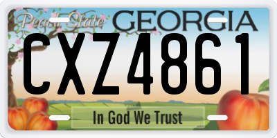 GA license plate CXZ4861