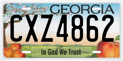 GA license plate CXZ4862
