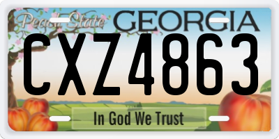 GA license plate CXZ4863