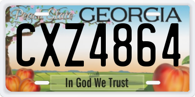 GA license plate CXZ4864
