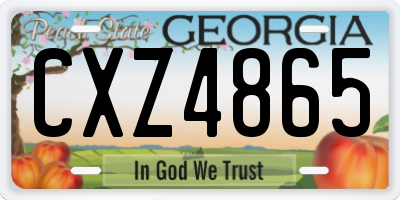 GA license plate CXZ4865