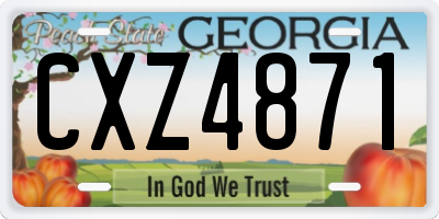 GA license plate CXZ4871