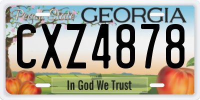 GA license plate CXZ4878