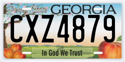 GA license plate CXZ4879