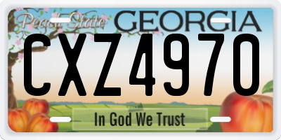 GA license plate CXZ4970