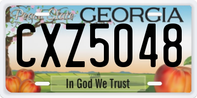 GA license plate CXZ5048