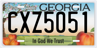 GA license plate CXZ5051