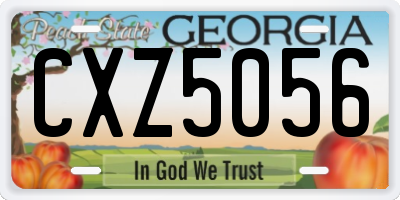GA license plate CXZ5056