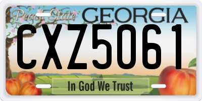 GA license plate CXZ5061