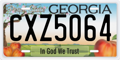 GA license plate CXZ5064