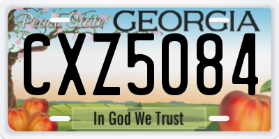 GA license plate CXZ5084