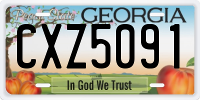 GA license plate CXZ5091