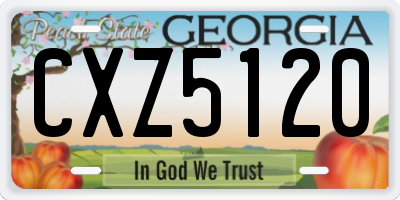 GA license plate CXZ5120