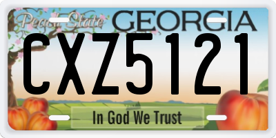 GA license plate CXZ5121