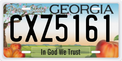 GA license plate CXZ5161