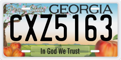 GA license plate CXZ5163