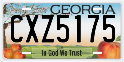 GA license plate CXZ5175