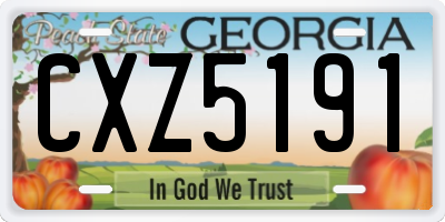 GA license plate CXZ5191