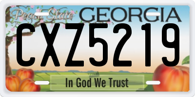GA license plate CXZ5219