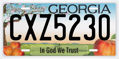 GA license plate CXZ5230