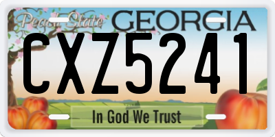 GA license plate CXZ5241